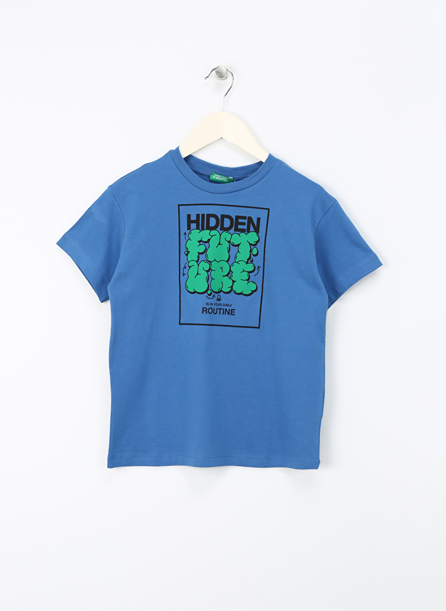 Benetton Mavi Erkek Çocuk T-Shirt 3I1XC10IT