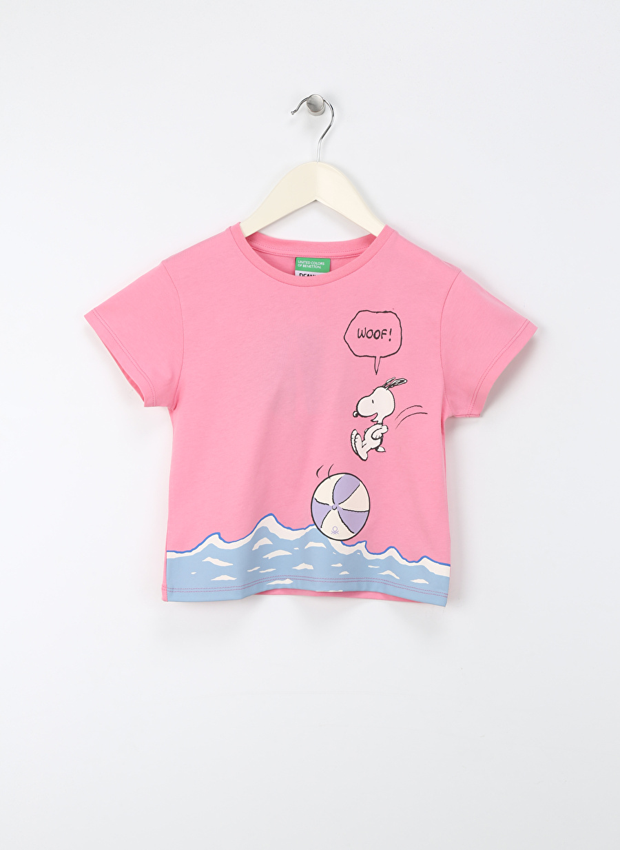 Benetton Pembe Kız Çocuk T-Shirt 3096G10EZ