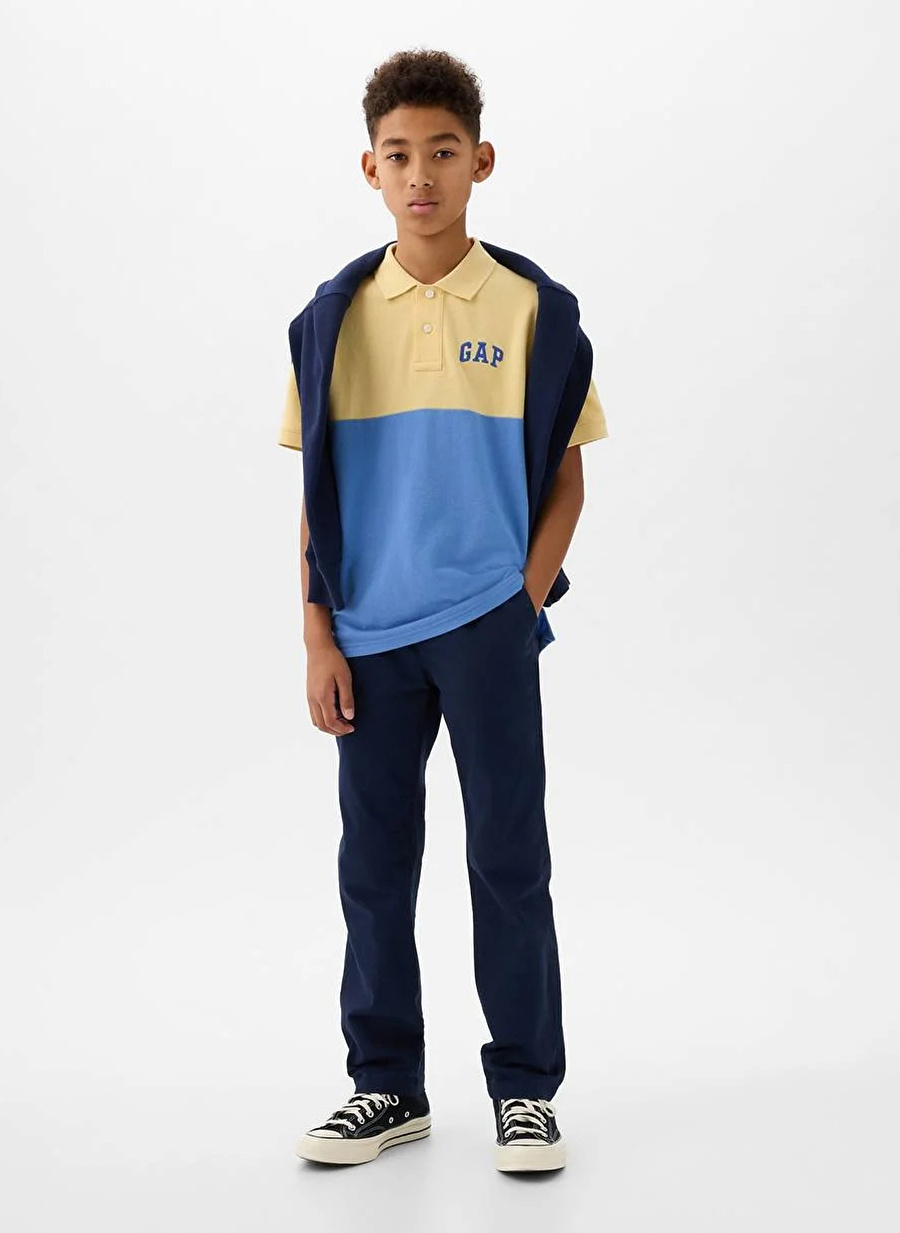 Gap Düz Mavi Erkek Polo T-Shirt 885764