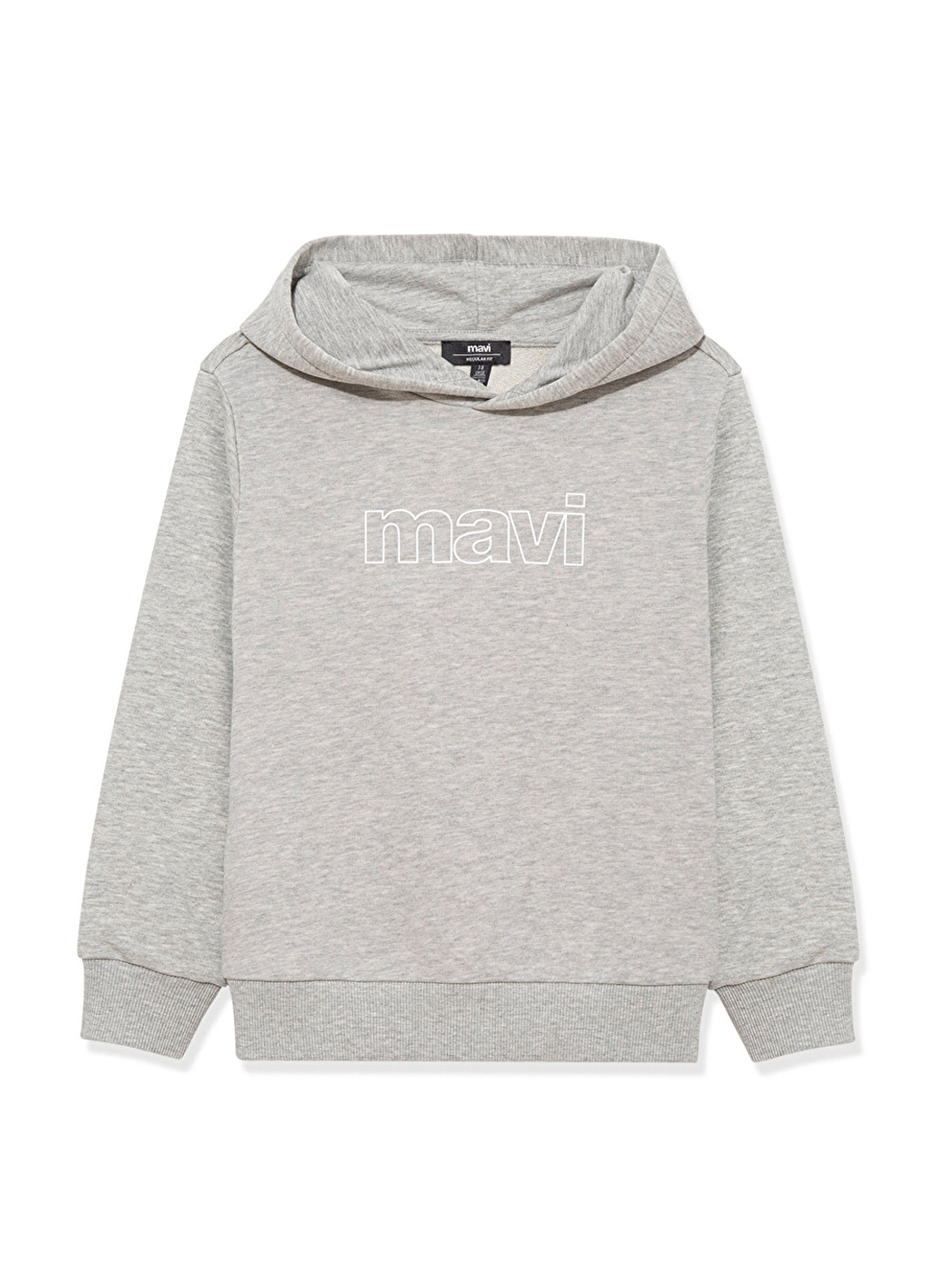 Mavi Baskılı Erkek Çocuk Açık Gri Sweatshırt MAVİ LOGO BASKILI SWEATSHIRT M6S100