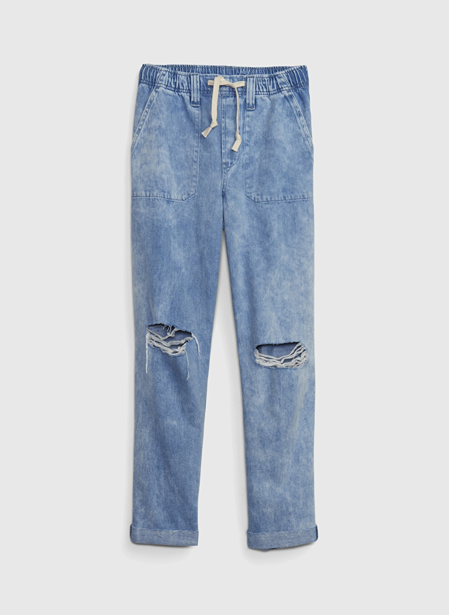 Gap Normal Bel Dar Paça Normal Açık İndigo Kadın Denim Pantolon 660018