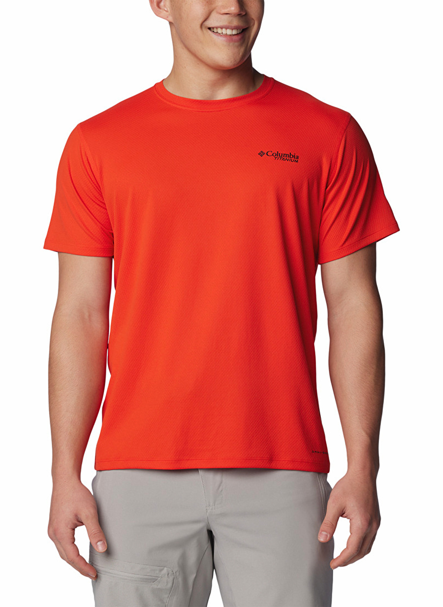 Columbia Turuncu Erkek O Yaka Standart Fit Baskılı T-Shirt 2071891839_AO4786