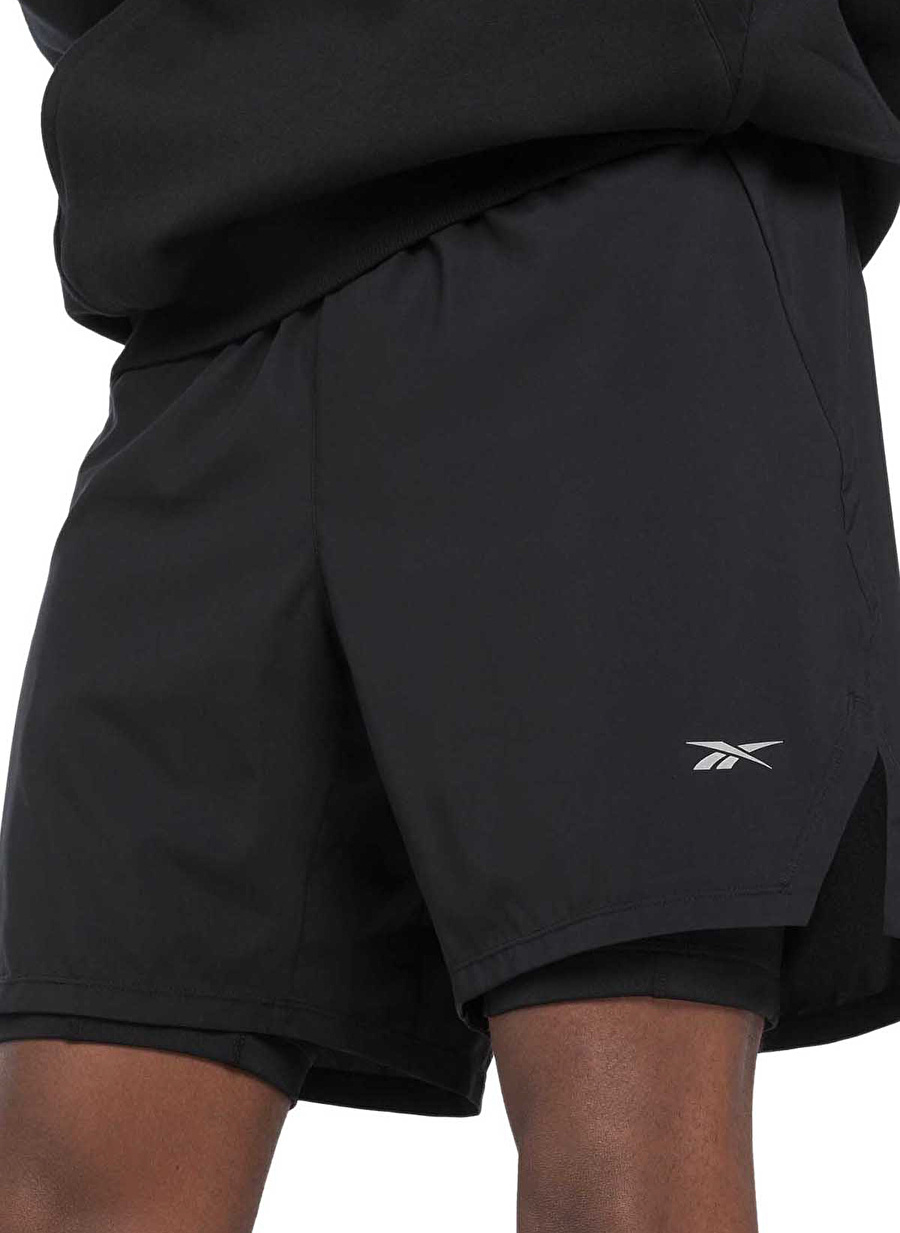 Reebok 100075620 RUNNING 2-1 SHORT Siyah Erkek Normal Kalıp Şort _1