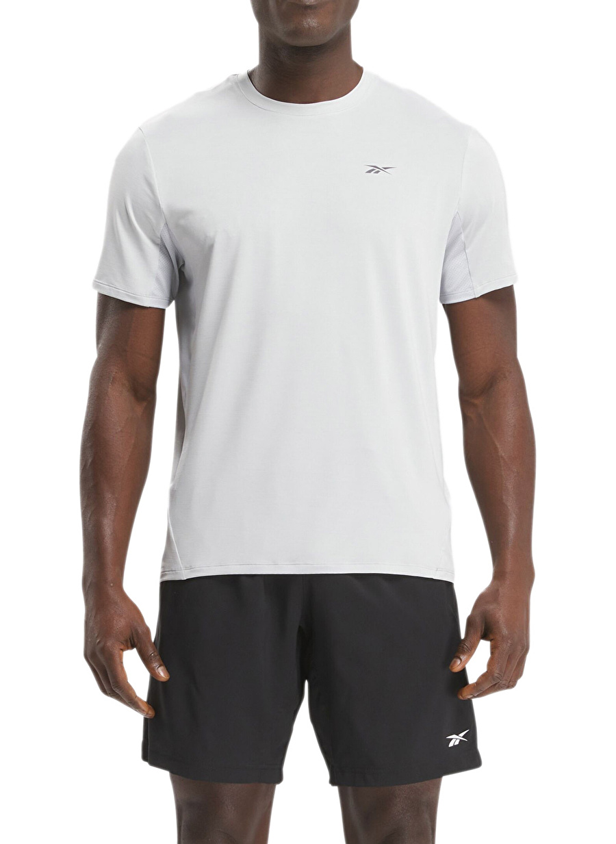 Reebok 100075782 ATHLETE TEE 2.0 RBK-CH Gri Erkek Yuvarlak Yaka Normal Kalıp T-Shirt