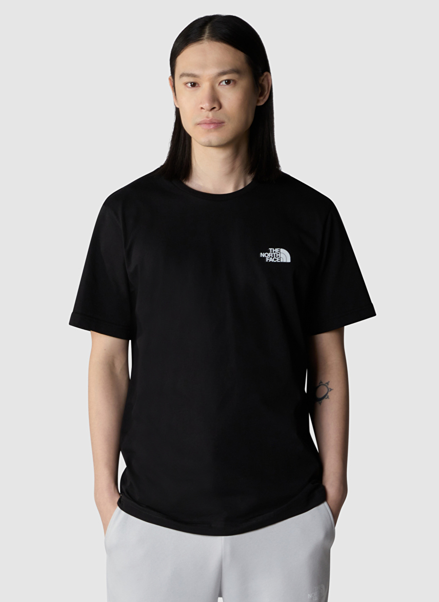 The North Face Siyah Erkek Bisiklet Yaka Standart Fit Baskılı T-Shirt NF0A8953JK31_M S/S NSE GRAPHIC TEE