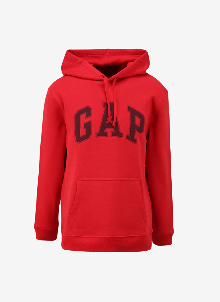 Gap Kapüşon Yaka Düz Kırmızı Erkek Sweatshırt 867073