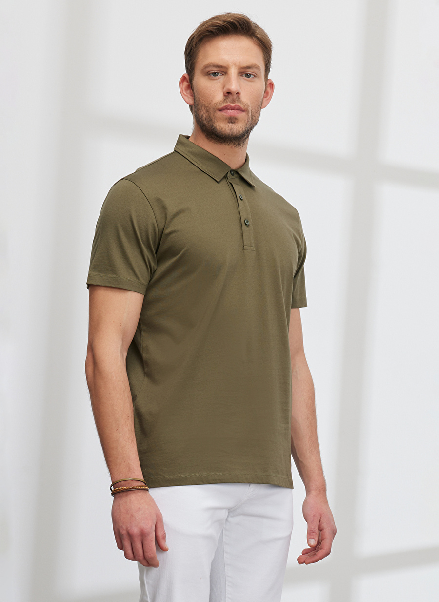 Altınyıldız Classics Haki Erkek Polo T-Shirt 4A4823200075