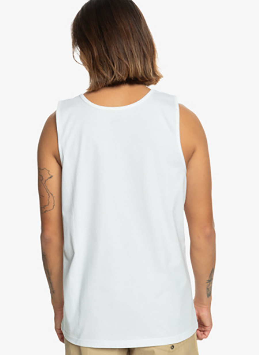 Quiksilver Beyaz Erkek O Yaka  Standart Fit Baskılı Atlet EQYZT07661_COMP LOGO TANK