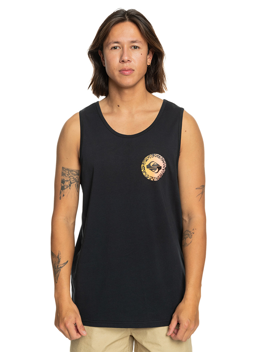 Quiksilver Siyah Erkek O Yaka Normal Kalıp Baskılı Atlet EQYZT07663_LONG FADE TANK