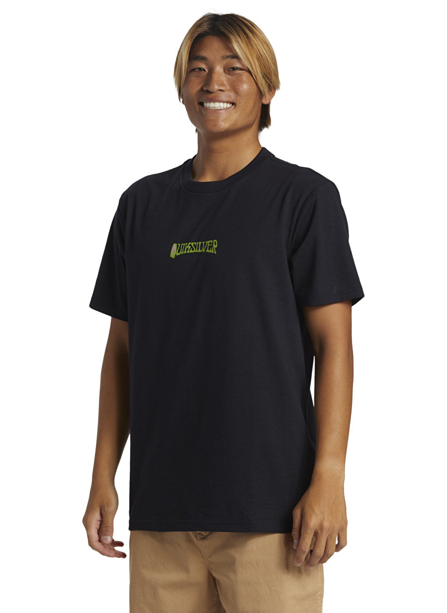 Quiksilver Siyah Erkek O Yaka Normal Kalıp Baskılı T-Shirt AQYZT09543_ISLAND SUNRISE MOE