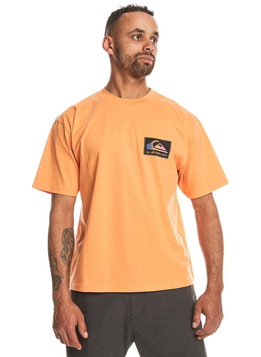 Quiksilver Turuncu Erkek O Yaka  Standart Fit Baskılı T-Shirt EQYZT07605_BACK FLASH SS