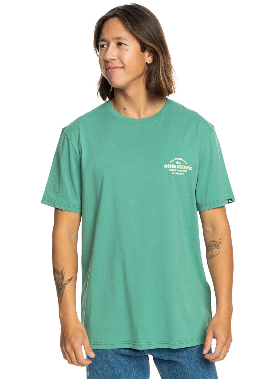 Quiksilver Yeşil Erkek O Yaka Standart Fit Baskılı T-Shirt EQYZT07659_TRADESMITH SS