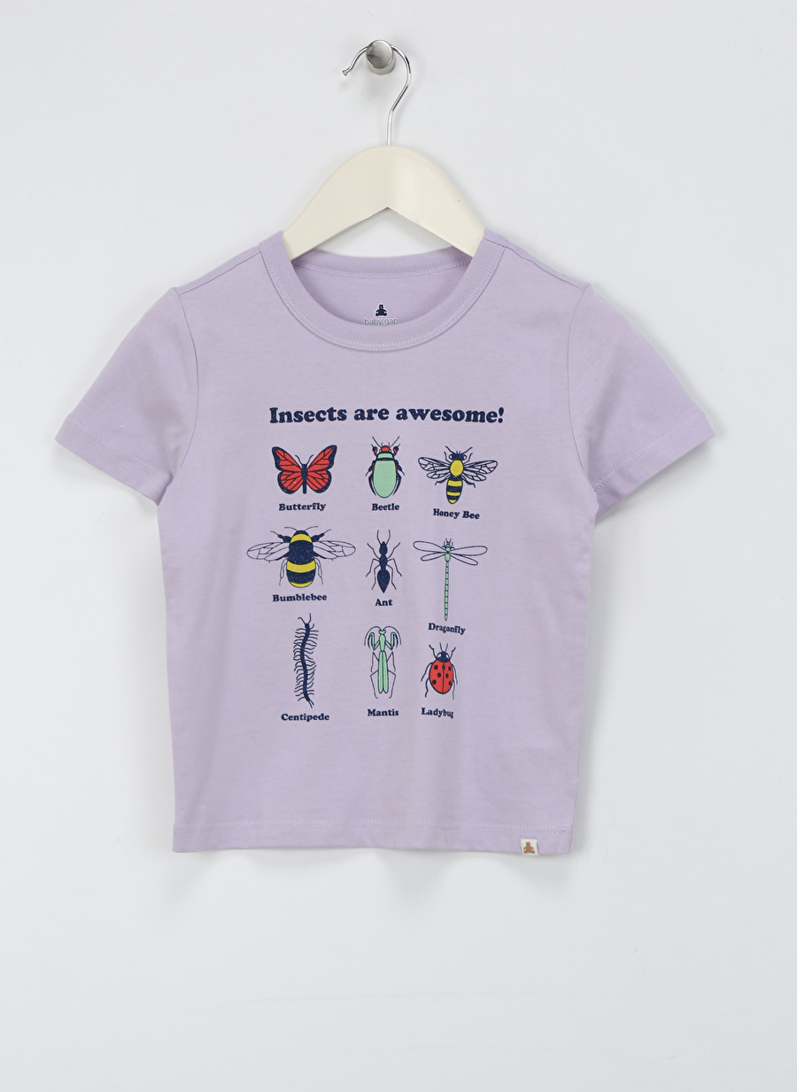 Gap Baskılı Lila Erkek T-Shirt 886967001