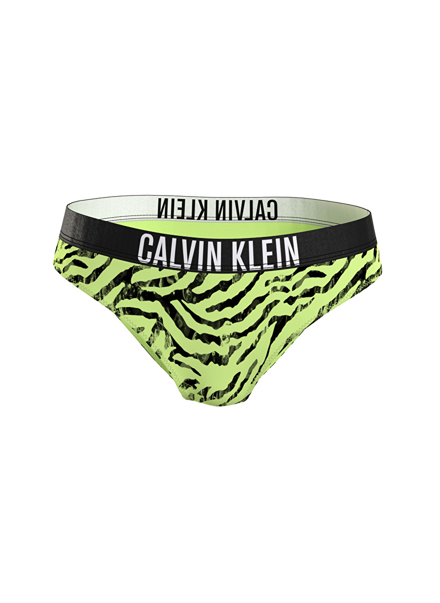 Calvin Klein Yeşil - Siyah Kadın Bikini Alt BIKINI-NYLON KW0KW023370IC