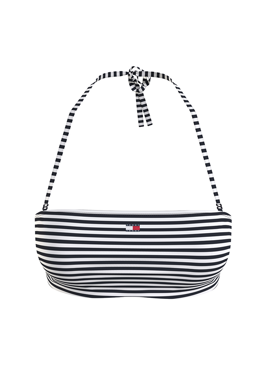 Tommy Hilfiger Lacivert - Beyaz Kadın Bikini Üst BANDEAU PRINT, 0YI UW0UW050910YI