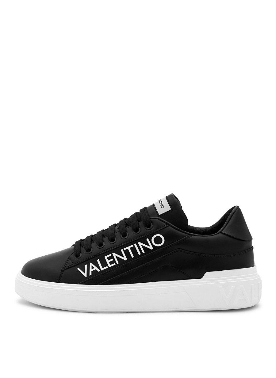 Valentino Siyah - Beyaz Erkek Deri Sneaker REY _2