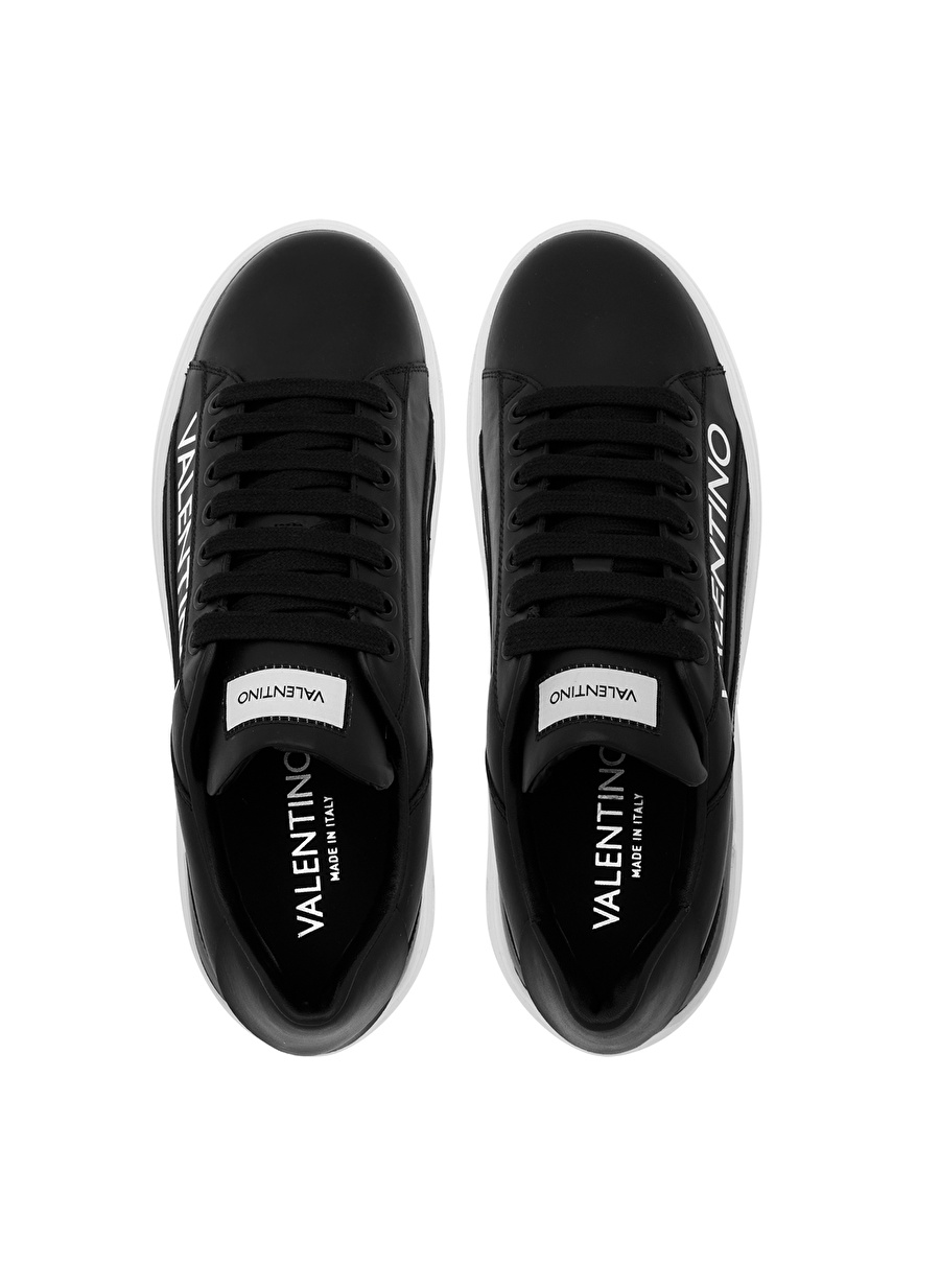 Valentino Siyah - Beyaz Erkek Deri Sneaker REY _3