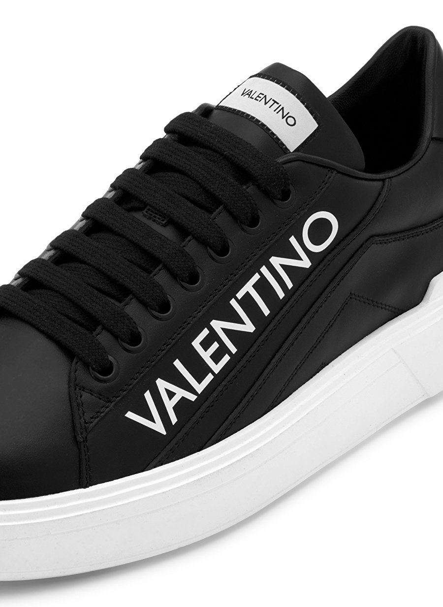 Valentino Siyah - Beyaz Erkek Deri Sneaker REY _4