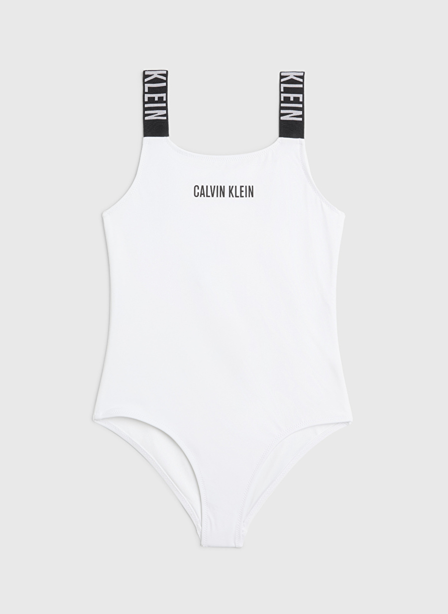 Calvin Klein Beyaz Kız Çocuk Mayo KY0KY00057YCD