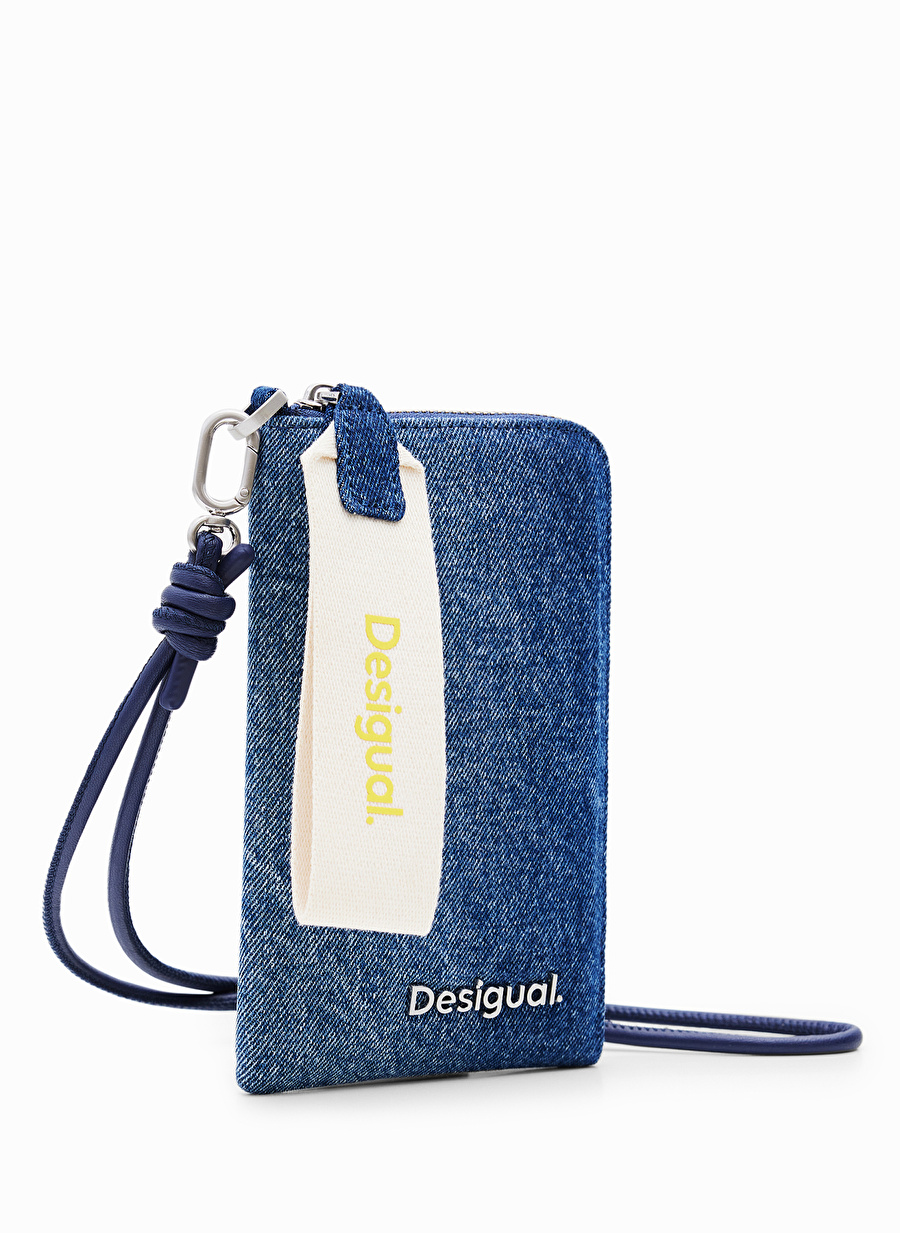 Desigual Mavi Kadın 1x11,5x19 cm Pamuk Telefon Çantası 24SAYD025005 _1