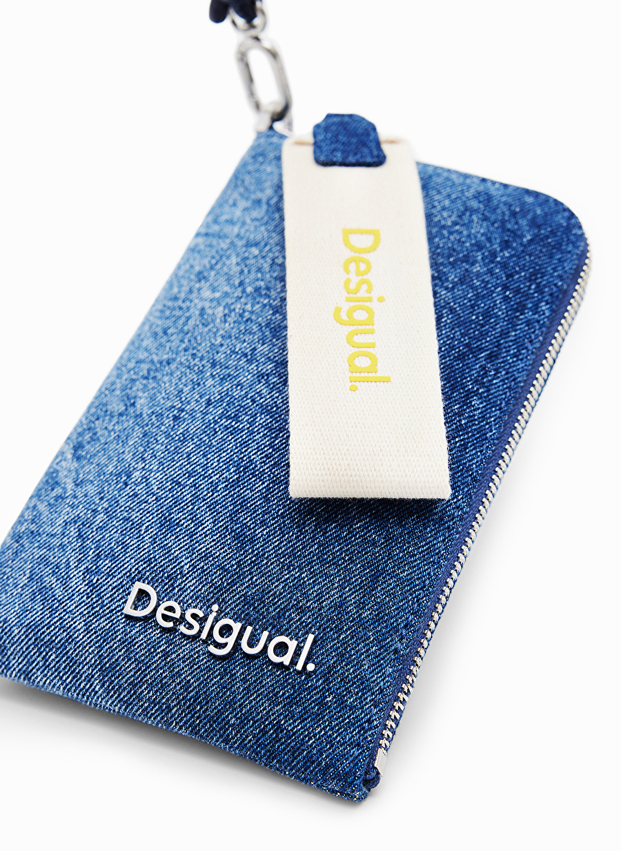 Desigual Mavi Kadın 1x11,5x19 cm Pamuk Telefon Çantası 24SAYD025005 _2