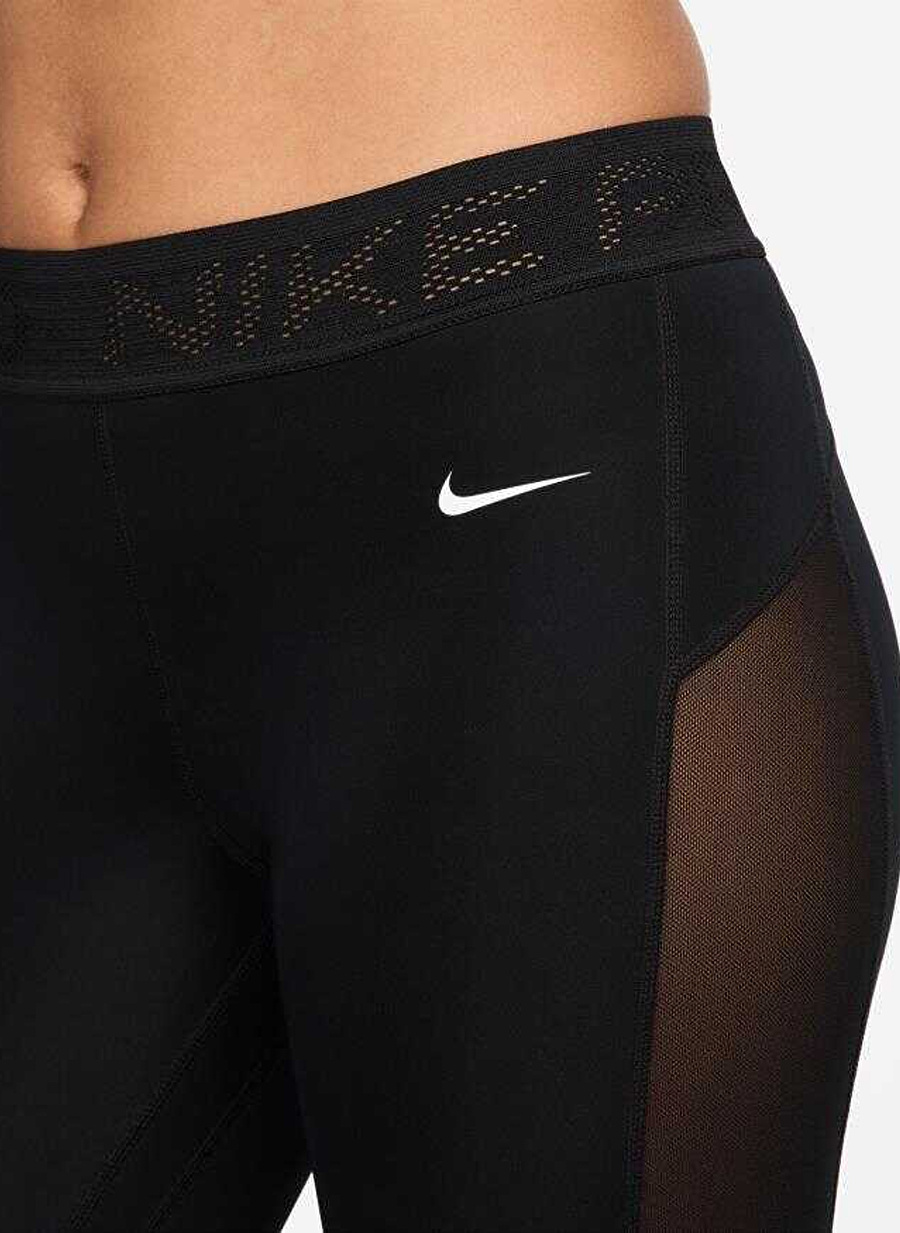 Nike Siyah Kadın Normal Bel Normal Kalıp Tayt FN4981-010 W NP DF MR 7/8 MESH TIGH _2