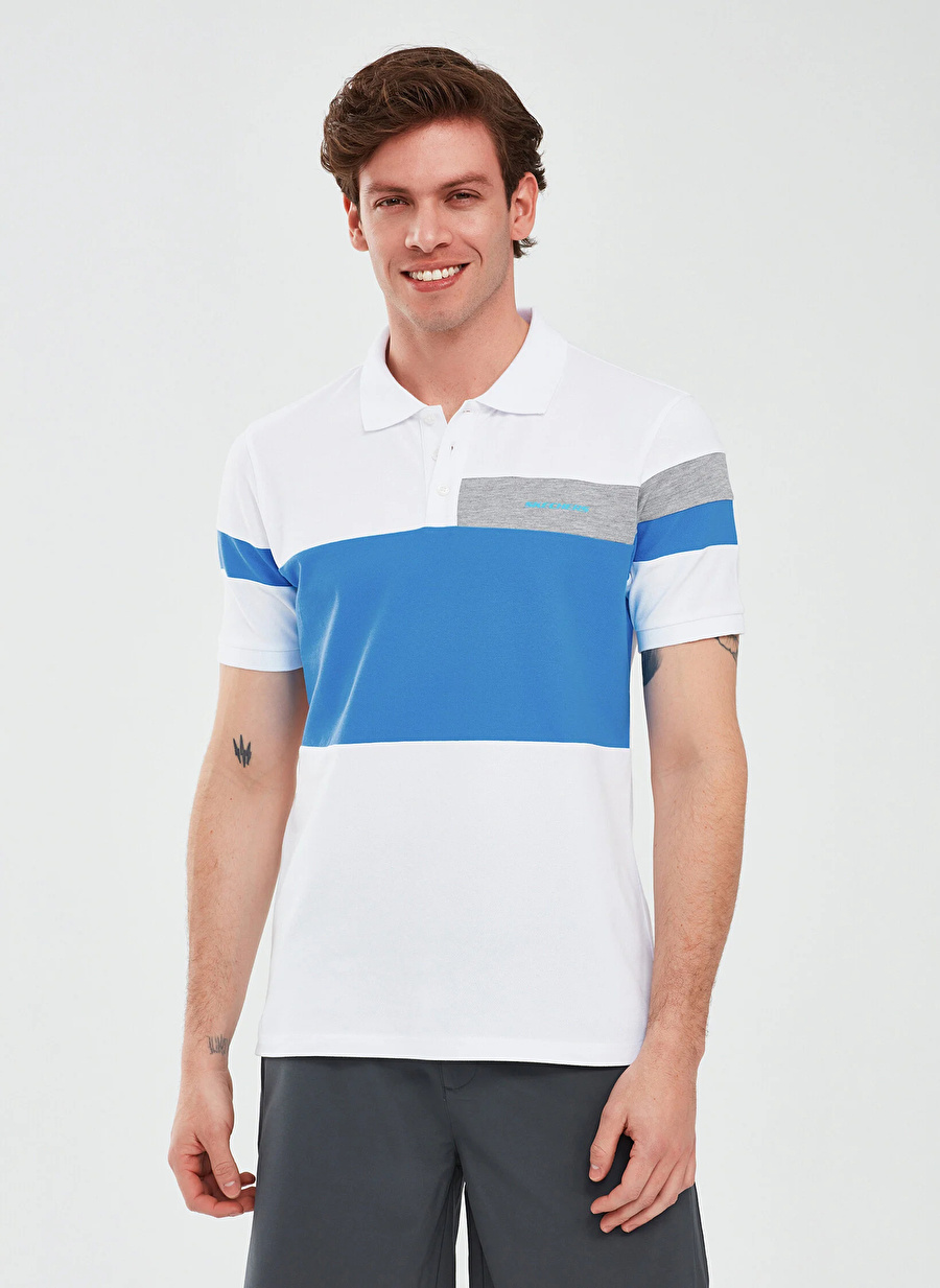 Skechers Beyaz Erkek Polo Yaka Normal Kalıp Polo T-Shirt S241196-100 Polo Shirt M Short Slee