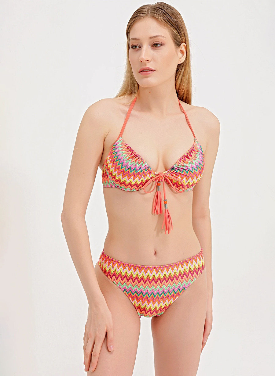 Zeki Çok Renkli Kadın Bikini Üst BU.4753-24