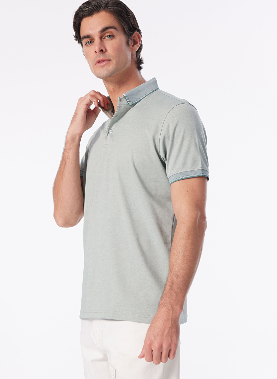 People By Fabrika Açık Yeşil Erkek Basic Polo T-Shirt SPBF4SM-TST5082