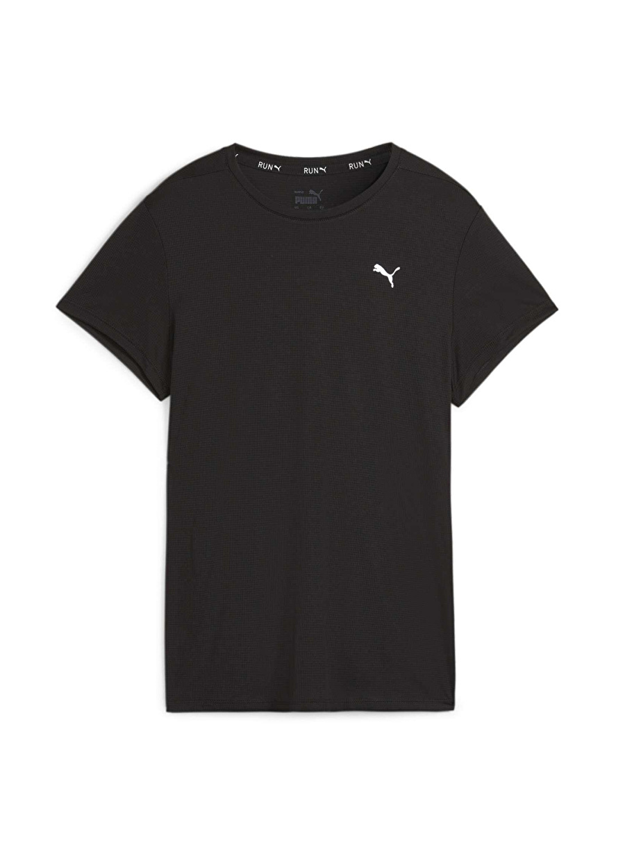 Puma 52512101-RUN FAVORITES GRAPHIC TEE Siyah Erkek Bisiklet Yaka Normal Kalıp T-Shirt