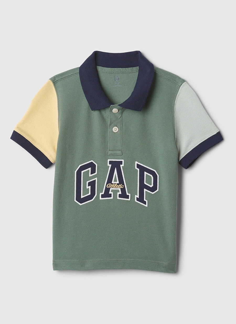 Gap Baskılı Koyu Yeşil Erkek Polo T-Shirt 888314000-A