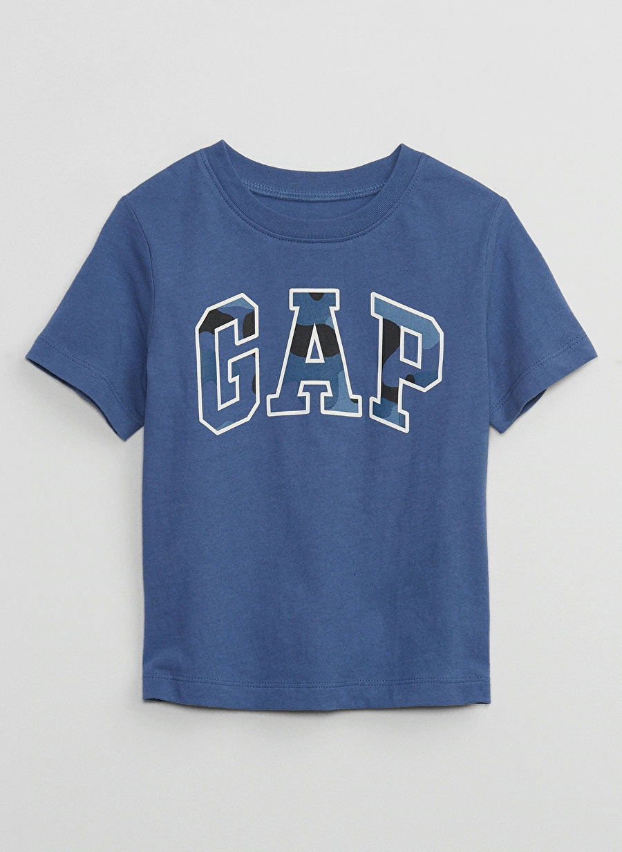 Gap Baskılı Mavi Erkek Çocuk T-Shirt 459557006