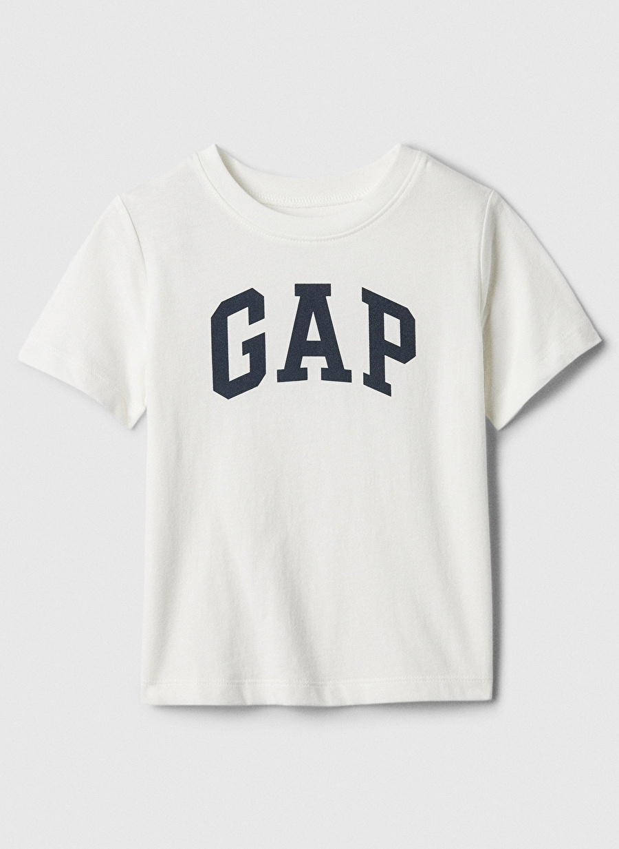 Gap Baskılı Kırık Beyaz Erkek Çocuk T-Shirt 888285002