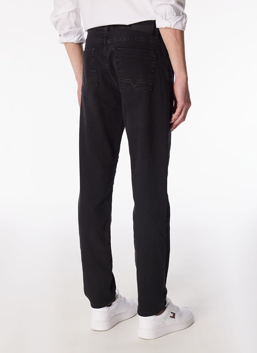 U.S. Polo Assn. Normal Bel Normal Paça Straight Siyah Erkek Denim Pantolon HARDER_4