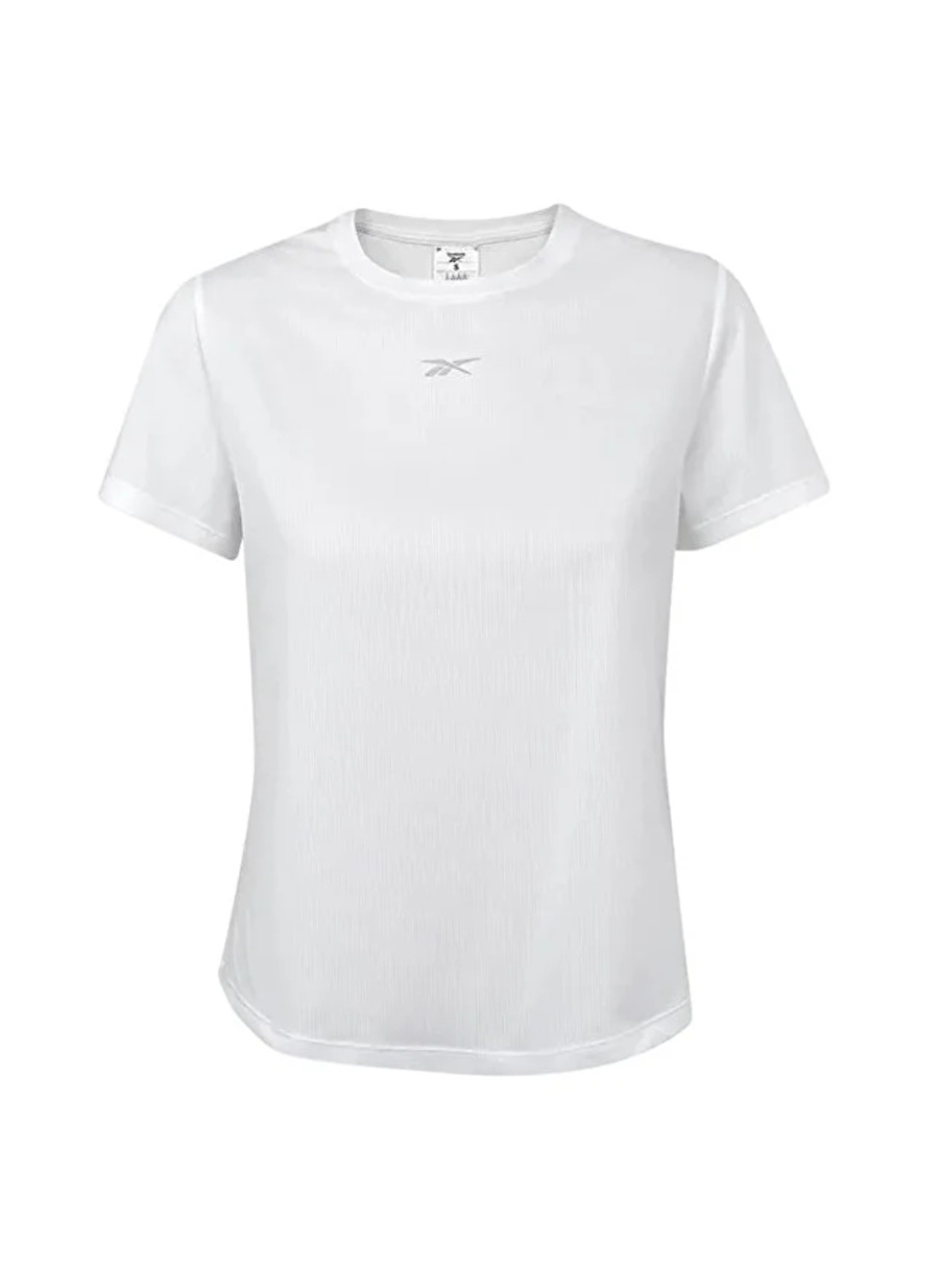 Reebok IL4760 RUNNING SPEEDWICK TEE Beyaz Kadın Bisiklet Yaka Normal Kalıp T-Shirt