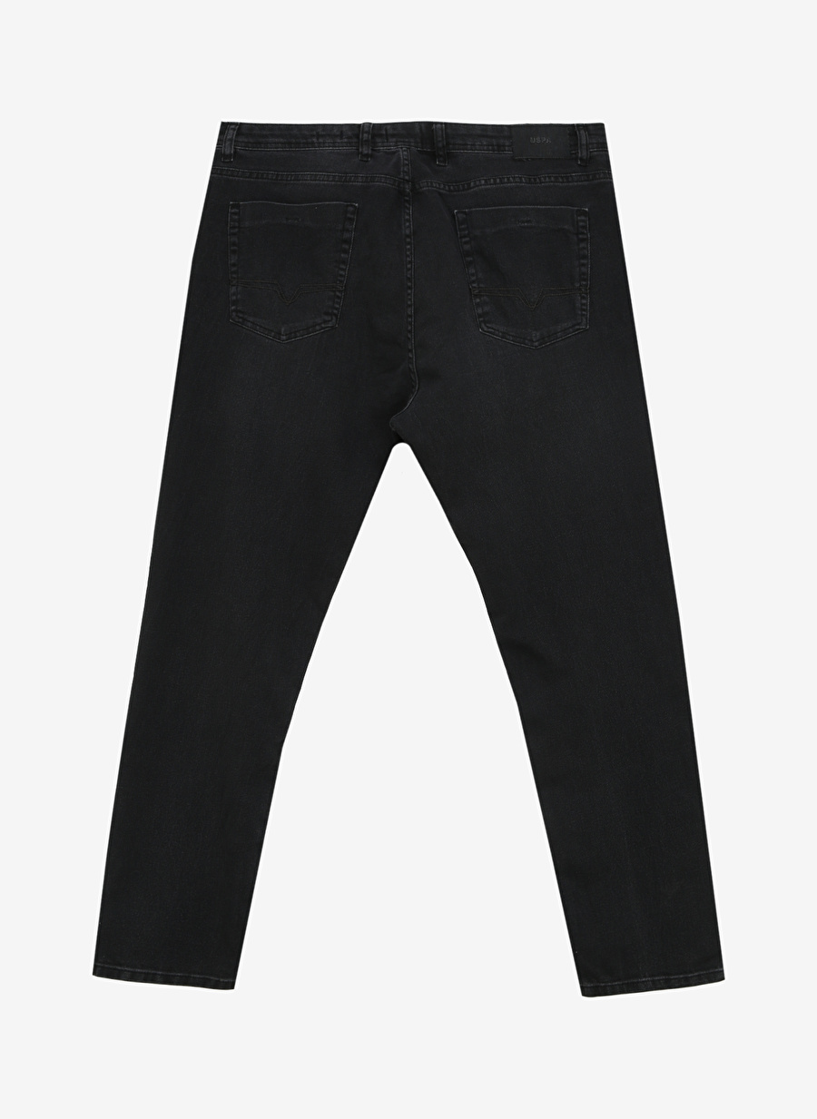 U.S. Polo Assn. Normal Bel Normal Paça Straight Siyah Erkek Denim Pantolon HARDER_1