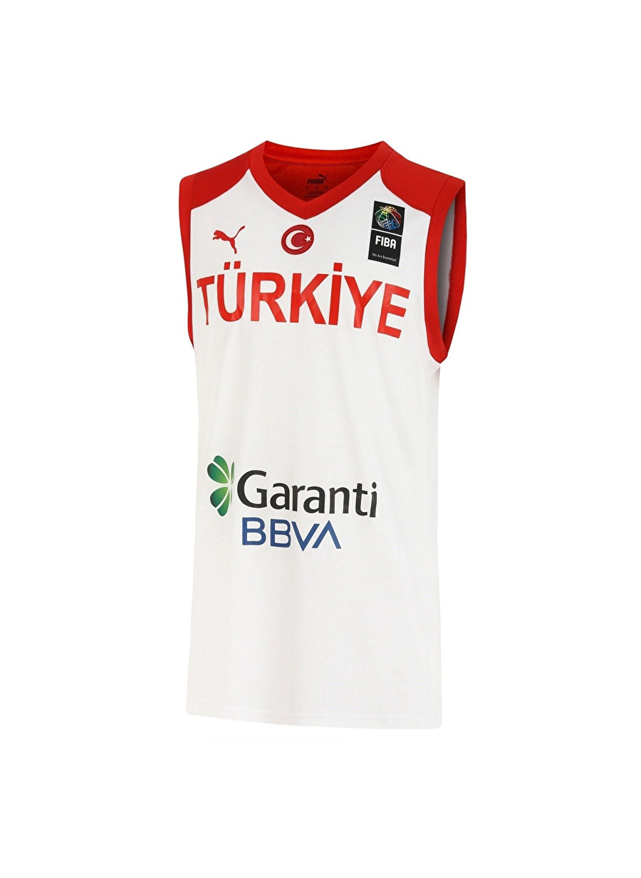 Puma 60660602 Turkey V-Neck Game Jersey Kırmızı Erkek V Yaka Normal Kalıp Forma