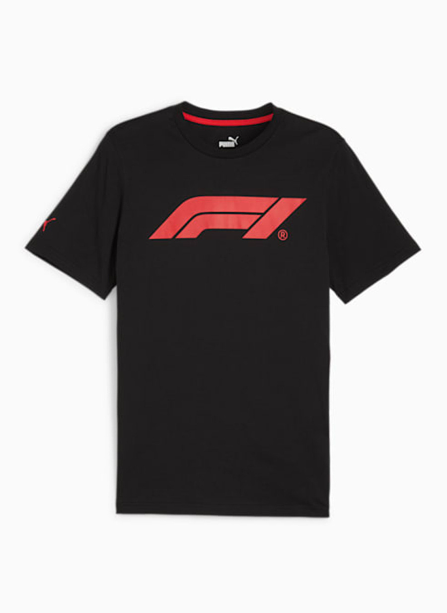 Puma 62585101 F1 ESS Logo Tee Siyah Erkek Yuvarlak Yaka Normal Kalıp T-Shirt _3