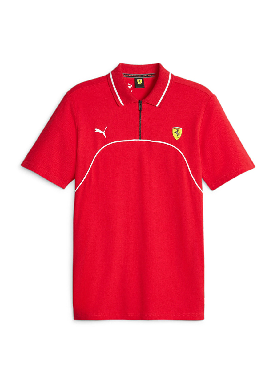 Puma 62094502 Ferrari Race Polo Kırmızı Erkek Normal Kalıp Polo T-Shirt