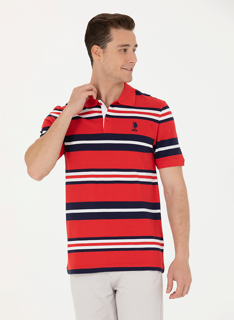 U.S. Polo Assn. Kırmızı Erkek Polo T-Shirt CEMRE