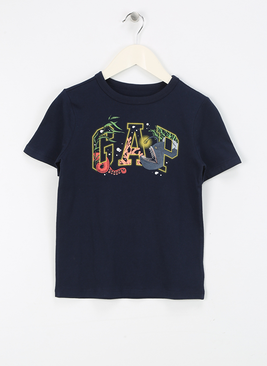 Gap Baskılı Koyu Lacivert Erkek T-Shirt 410084003