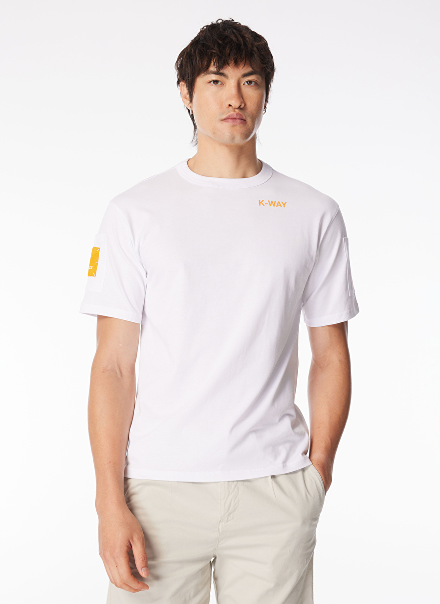 K-Way Bisiklet Yaka Turuncu Erkek T-Shirt K5127JW_FANTOME SLEEVE POCKET