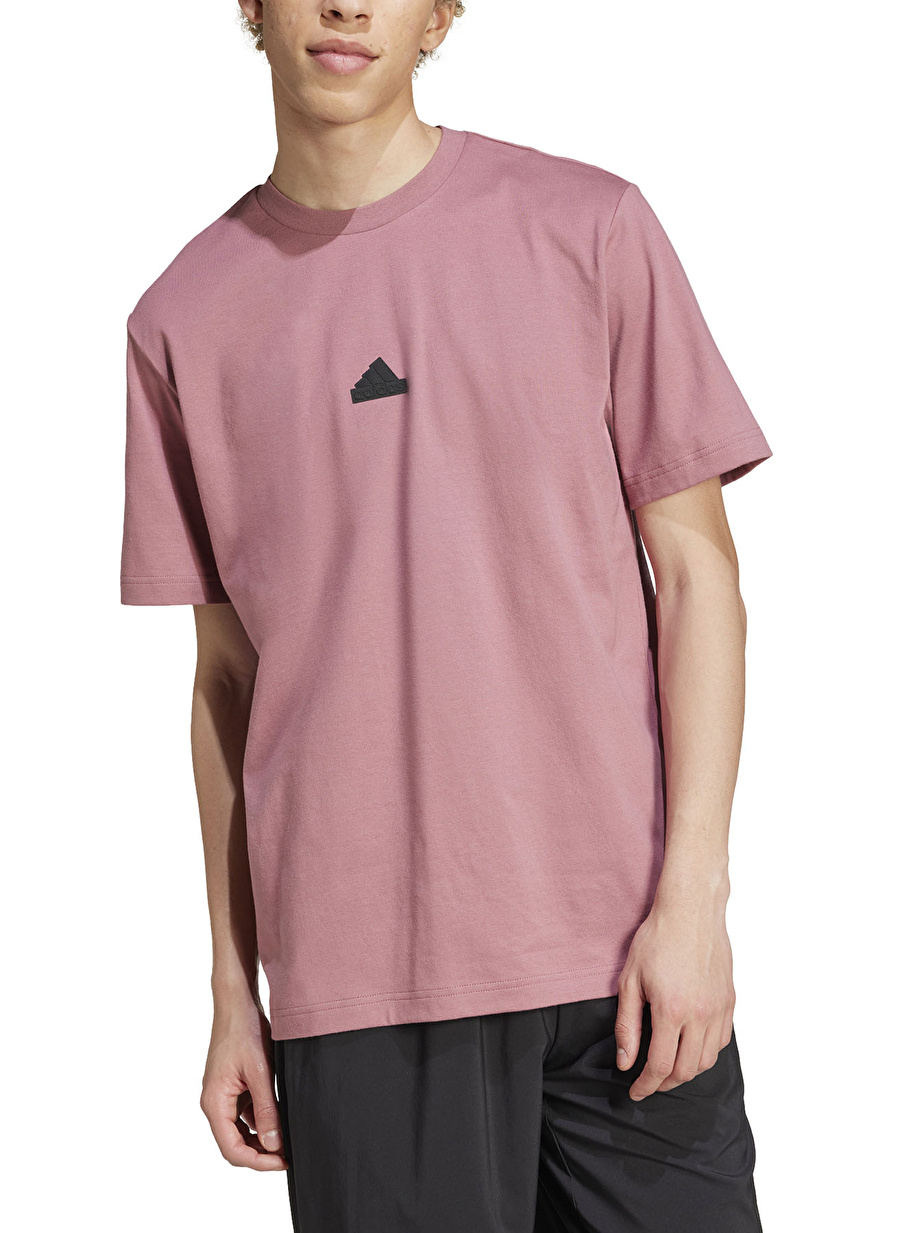 adidas Kırmızı Erkek Yuvarlak Yaka Normal Kalıp T-Shirt IW2687 M CE CIRCLE T _0