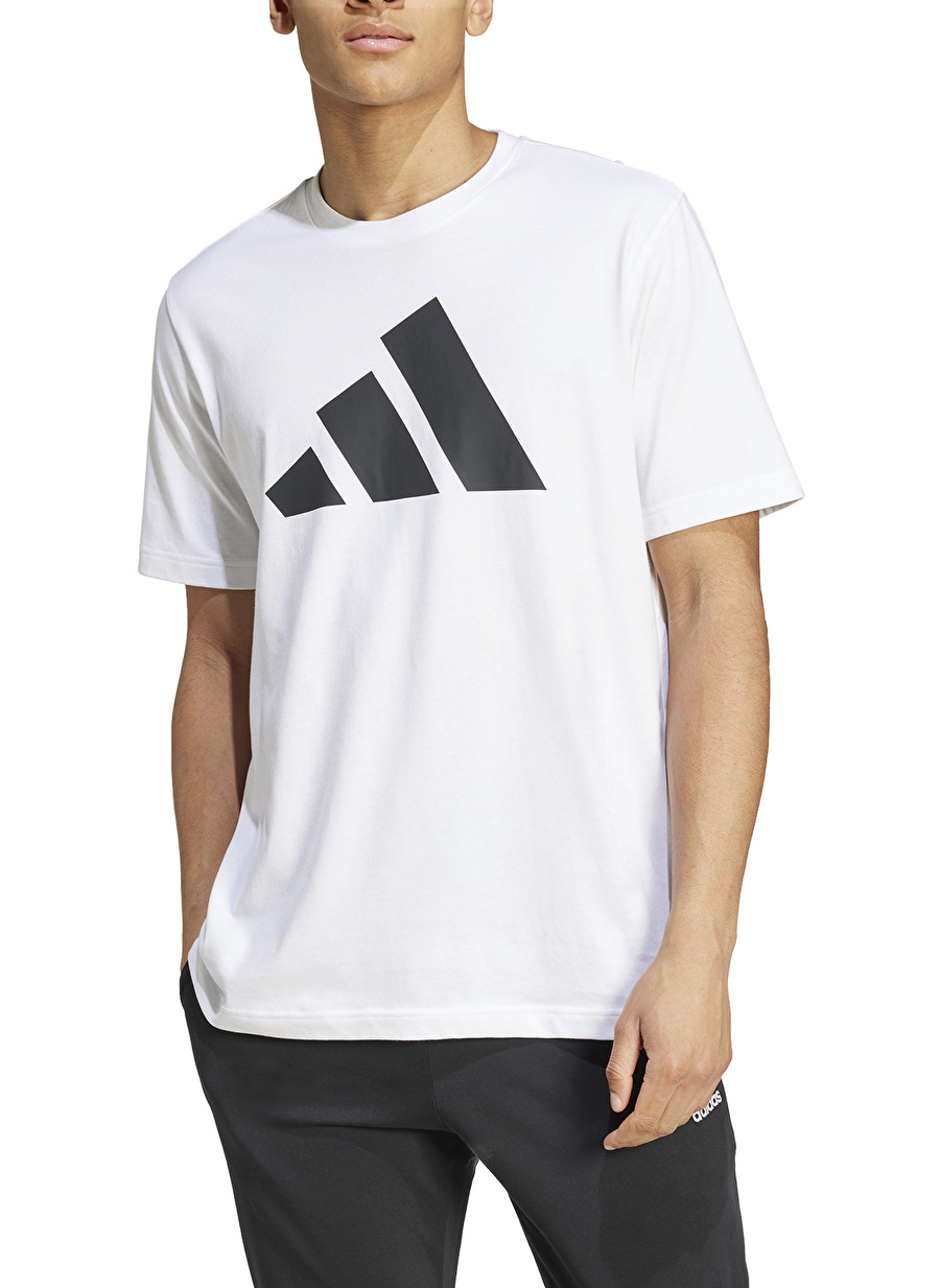 adidas Erkek Beyaz Yuvarlak Yaka Normal Kalıp T-Shirt IY8582 M  PWR 3 T