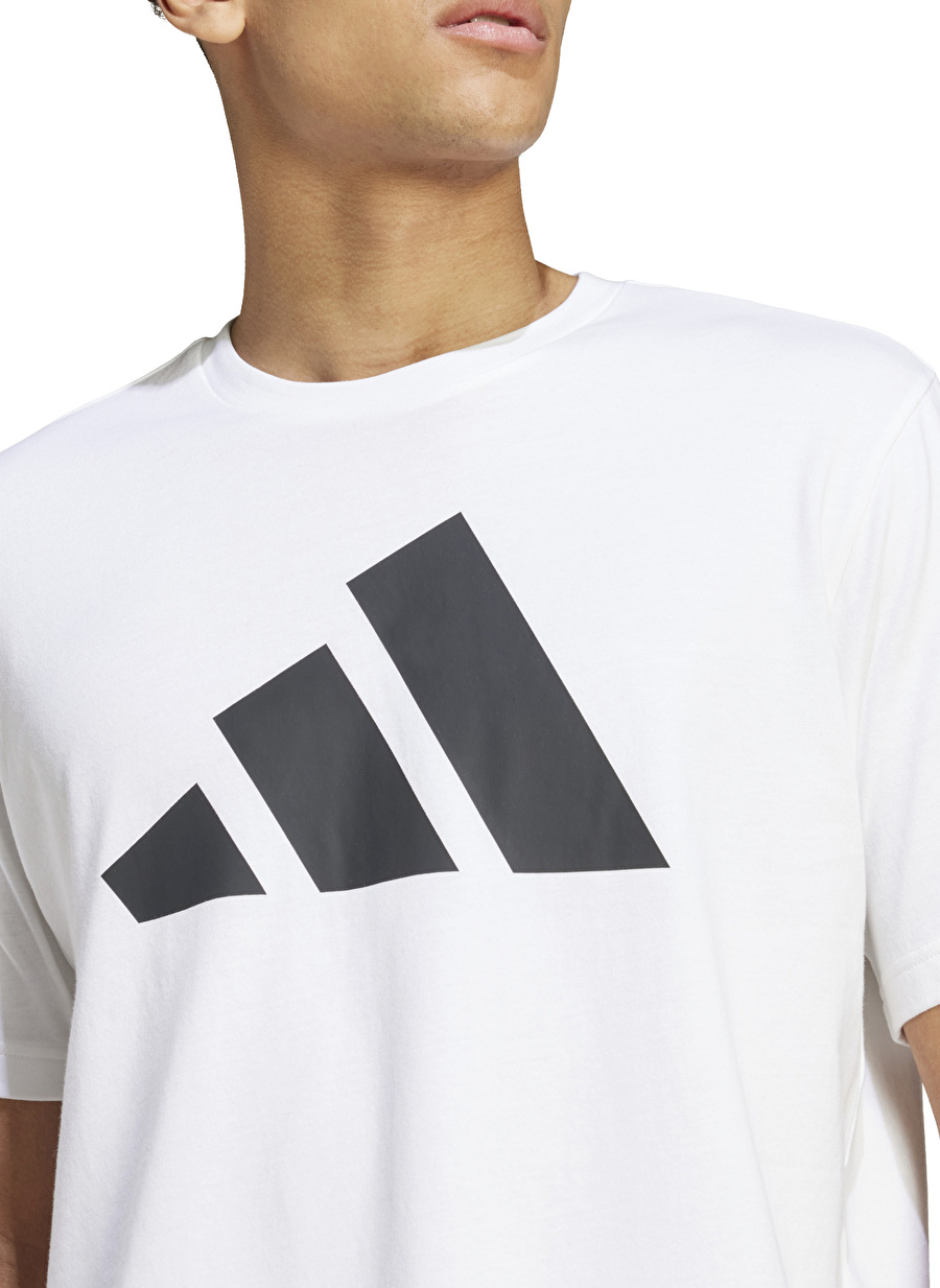 adidas Erkek Beyaz Yuvarlak Yaka Normal Kalıp T-Shirt IY8582 M  PWR 3 T _3