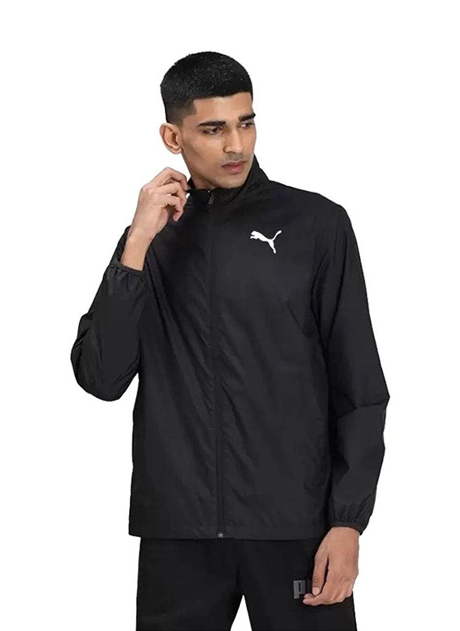 Puma Siyah Erkek Kapüşon Yaka Normal Kalıp Sweatshirt 58672701 ACTIVE Jacket