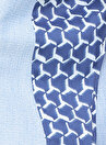 Kip Fitted Mono Yaka Kapaklı Cep Desenli Mavi Erkek Takım Elbise