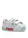 Benetton BN-1017  Düz Beyaz - Yeşil Erkek Çocuk Yürüyüş Ayakkabısı