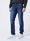 Fabrika Clk 04   Normal Bel Slim Fit Düz Mavi Erkek Denim Pantolon