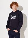 Lee L80XTJMA Crew Neck  Bisiklet Yaka  Regular Fit Baskılı Lacivert Erkek Sweatshirt